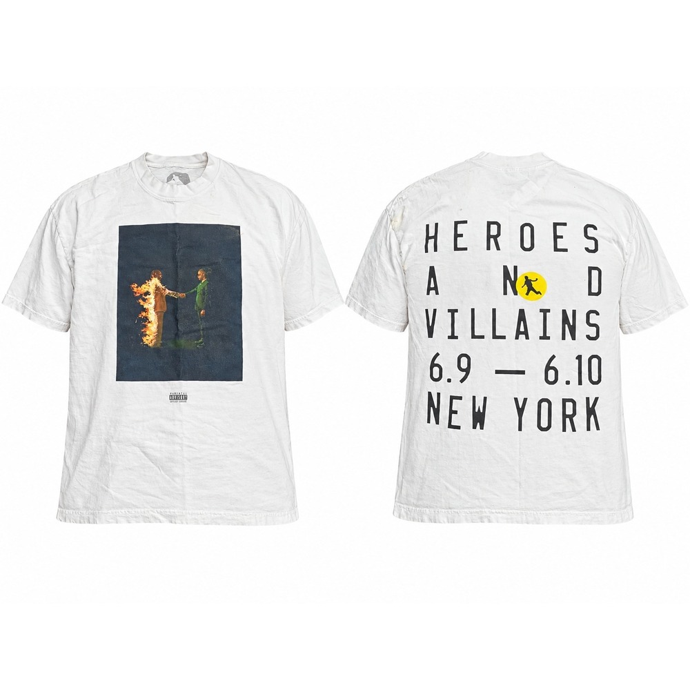 Future Metro Boomin Heroes & Villains T-Shirt Large White Rap Hip Hop Tour 2023